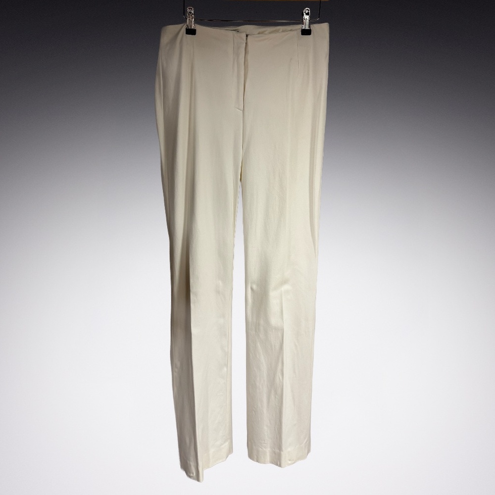 Rare find! Nina Mclemore Straight Leg White Tailored Pants